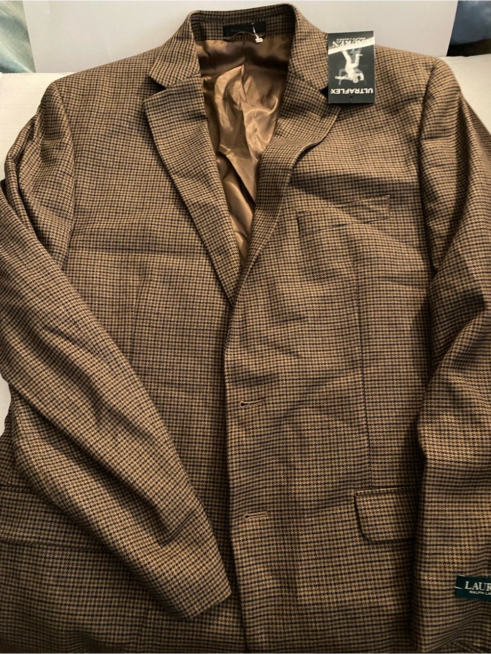 Ralph Lauren Brown Houndstooth Sport Coat